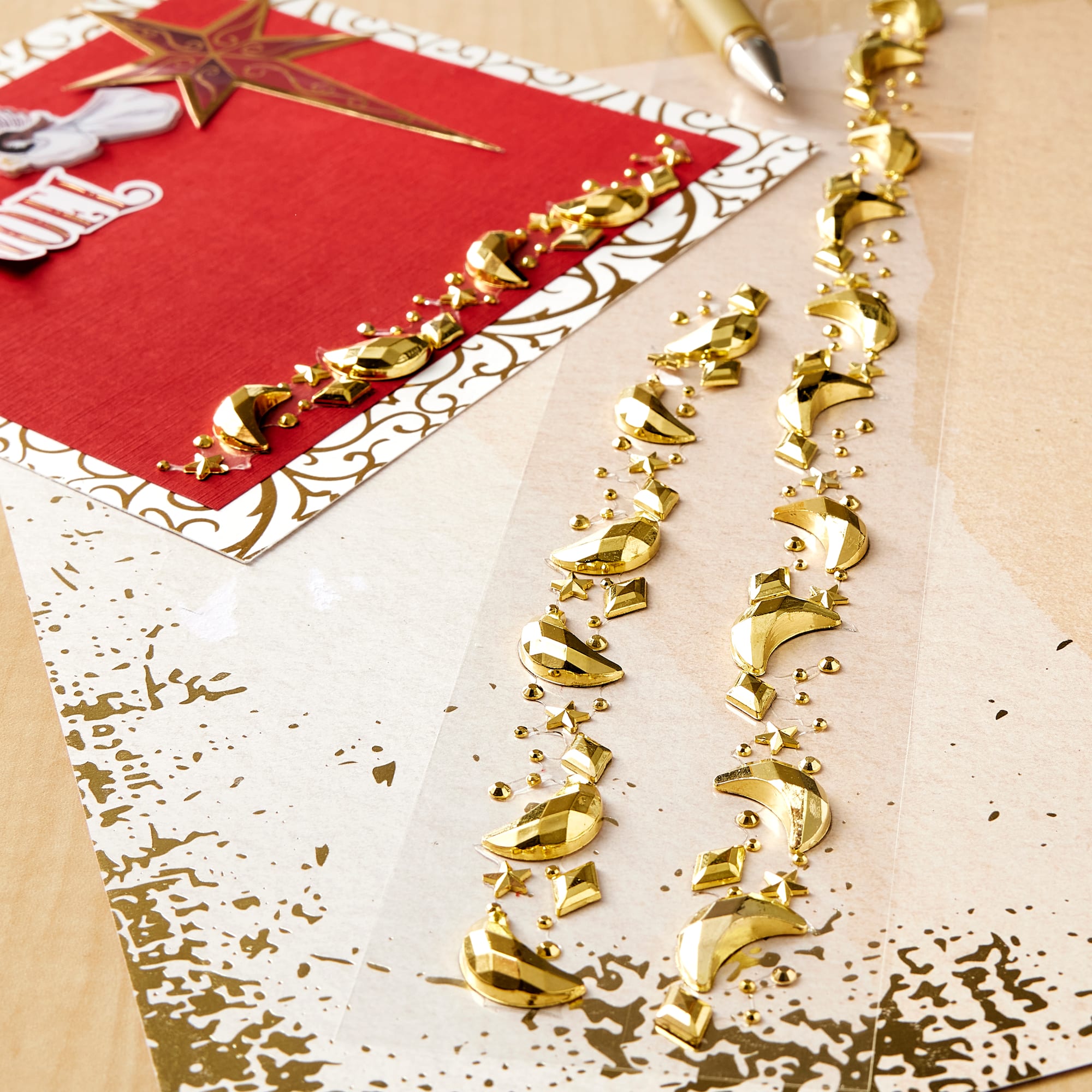 Gold Moons Strip Bling Stickers by Recollections™